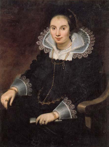 Cornelis de Vos Portrait of a Lady with a Fan oil painting picture